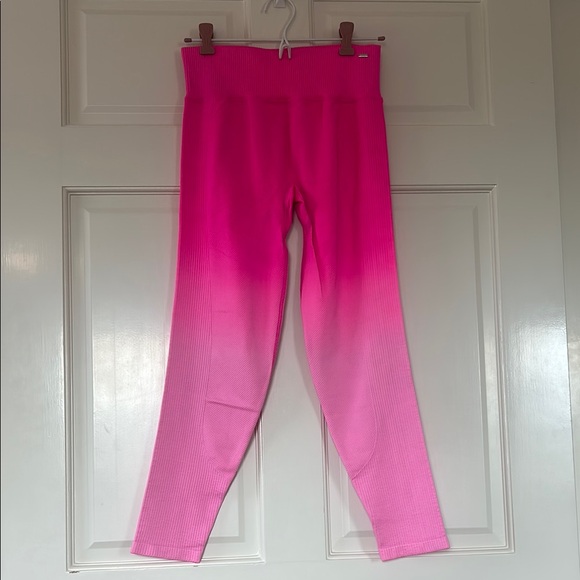 PINK Victoria's Secret Pants - PINK Victoria’s Secret Hot Pink Athletic Seamless Ribbed Leggings